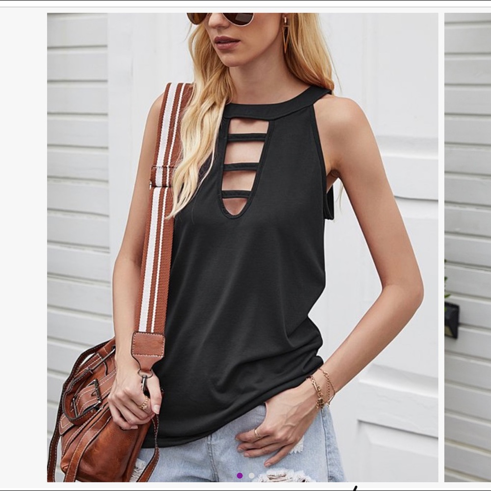 Brand new black tank size small